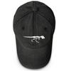 Skeleton Dinosaur Print Snapback Sun Hat, Animal Sports Hat Sun Protective Curved Brim Retro Solid Adjustable Baseball Cap