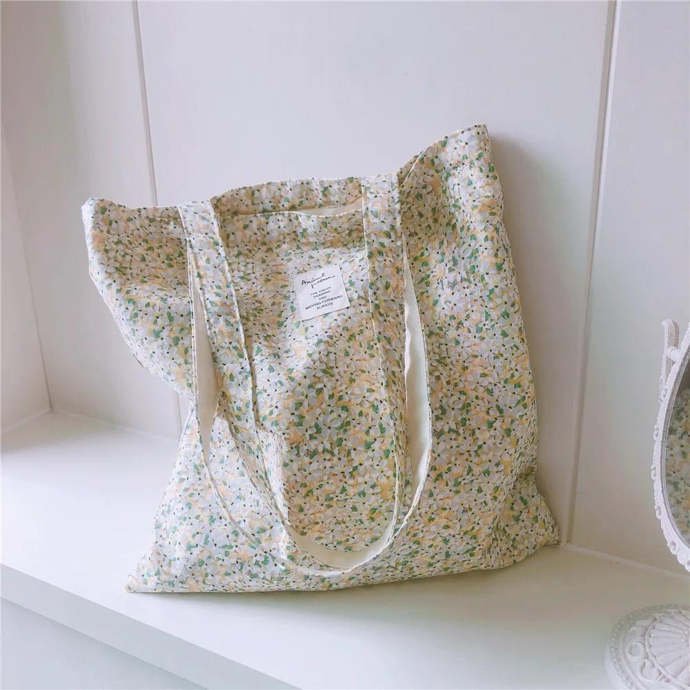 

Бавовняна жіноча сумка на одне плече з квітковим принтом Сумка-книжка в ретро стилі Жіноча жіноча модна полотняна сумка для дівчат Сумки-шоппери