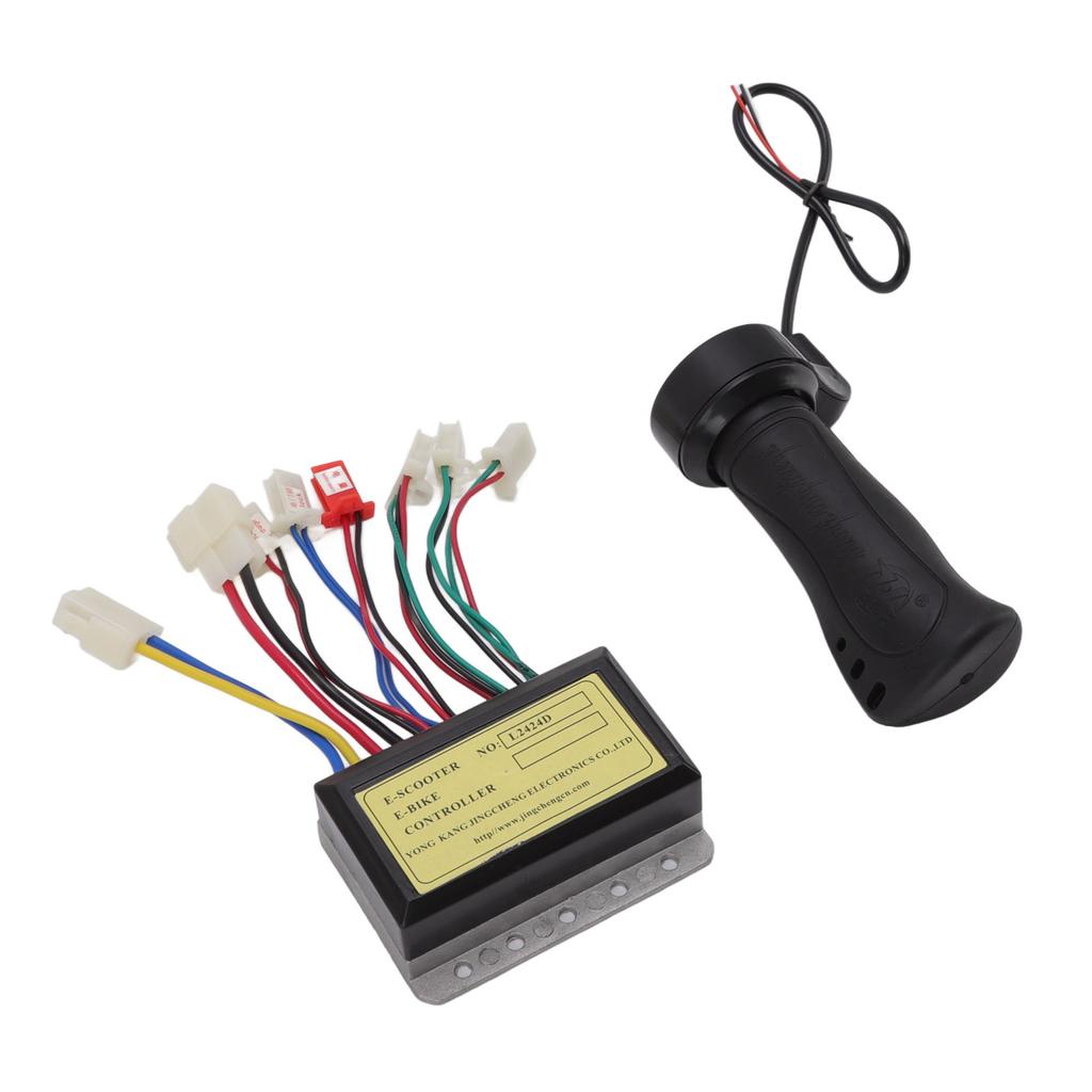 24V 250W Brush Motor Speed Controller DC Brushed Motor Control Box with Throttle Grip for Electric Bike Tricycle Scooter