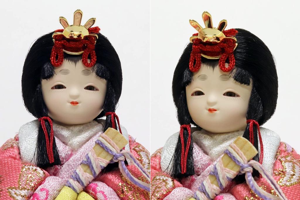 Kotohoki Shizuku Wooden Hina Doll with Round Tray, White, KTH-3201B1