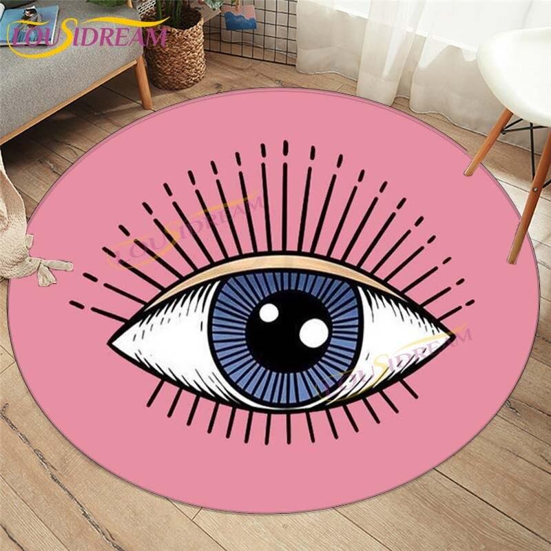 Evil Eye Covor Covor Decoratiuni Interioare Hamsa Palm Mandala Covor Covor Sufragerie Covor Boho Chic Rotund Scaun Covor Rotund
