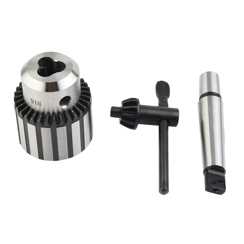 Kraftig Borrchuck 1/32 tum - 5/8 tum Borrchuck MT2-JT33 Med 2MT Skaft Chucknyckel Och MT2-JT33 Verktygshållare Borrchuck