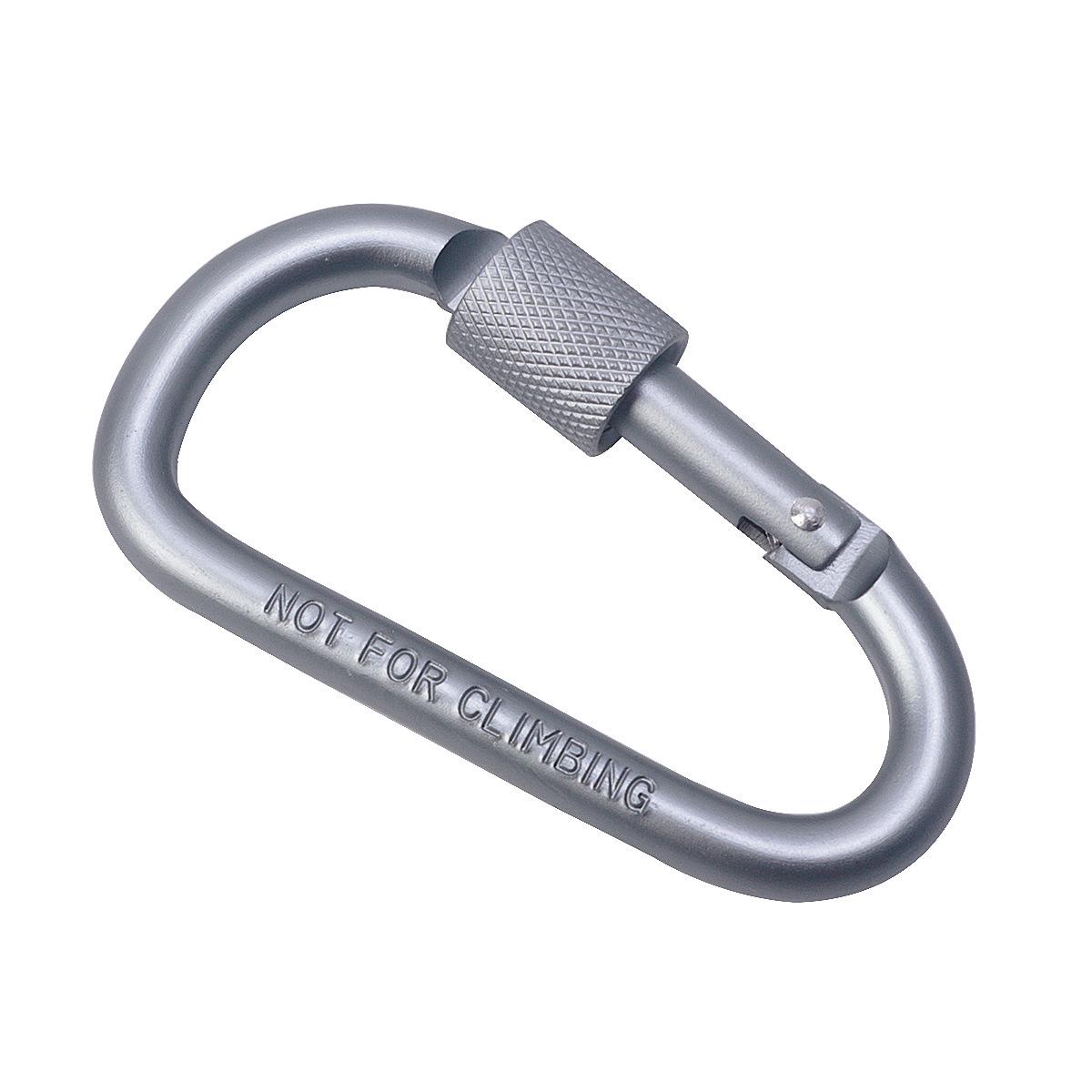 

8CM D-Shaped Aluminum Carabiner with Lock - High Quality, Thickened Screw Gate Snap Hook for Backpack