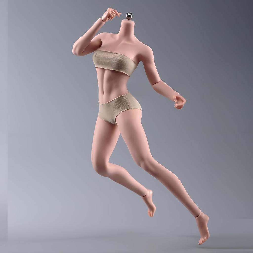 Scale Seamless Female Figure 12 Inch Super Flexible Steel Frame Construction Silicone Smooth Skin Miniature Action Figure Doll with Detachable Feet