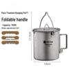 Leichte faltbare Reisetasse aus reinem Titan für Camping & Outdoor-Tee