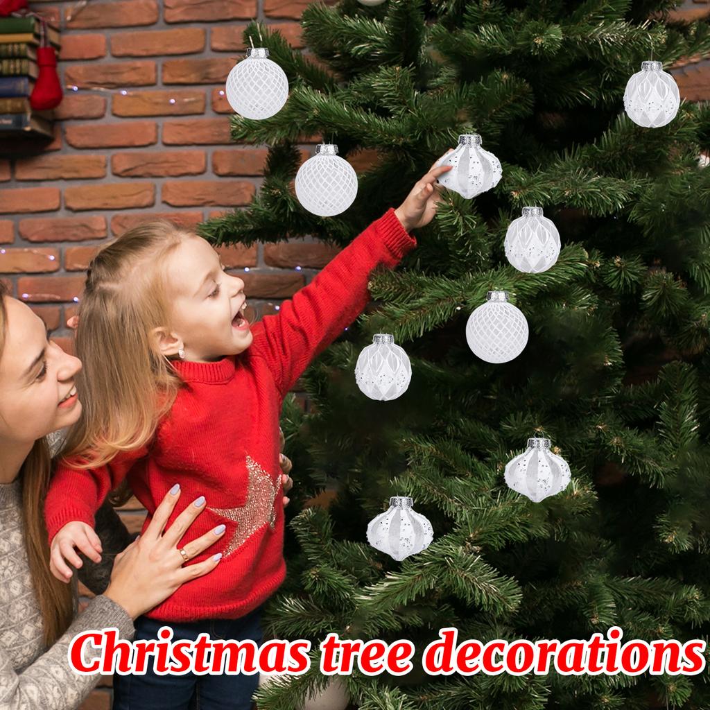 8cm 9pc Christmas Tree Decoration Party Decoration PET Christmas Ball