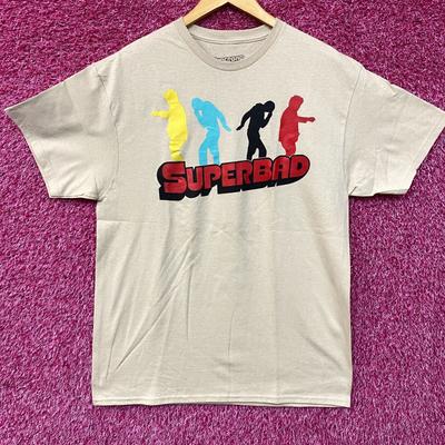 Superbad Mclovin Koszulka Filmowa Logo Filmu Styl Vintage Beżowa Koszulka