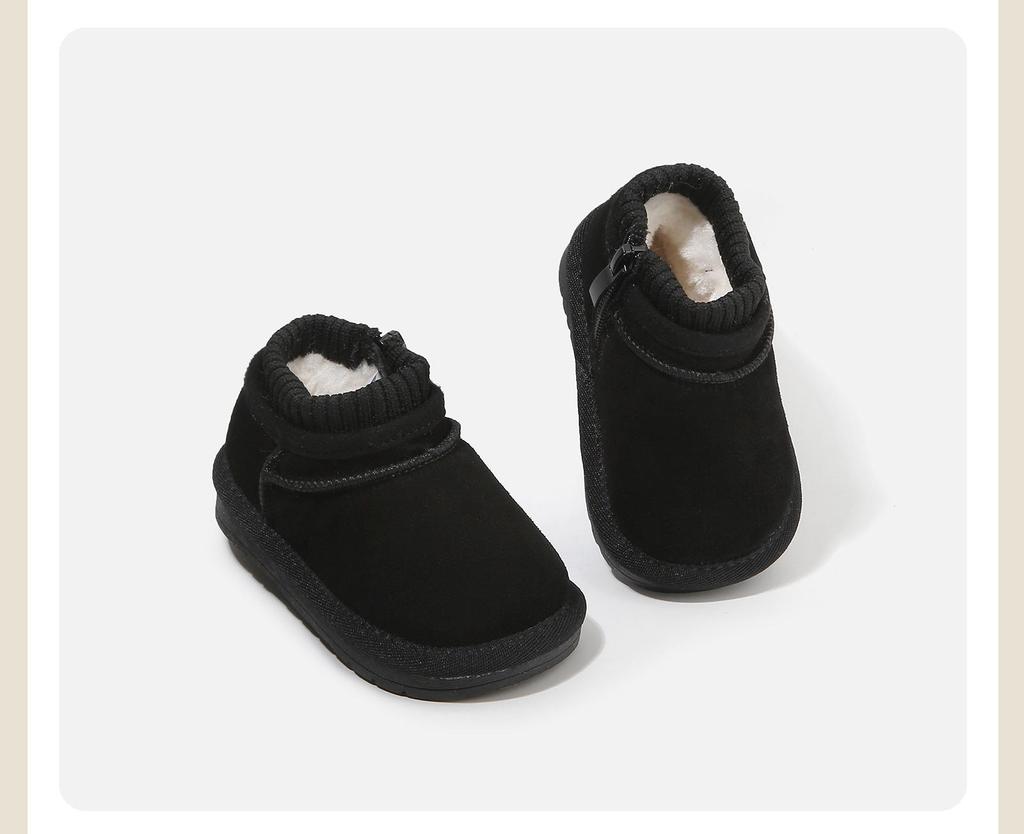 2025 Autumn/Winter Toddler Boots: Cozy Fleece-Lined Cotton, Soft Non-Slip Sole, Comfortable Baby Shoes