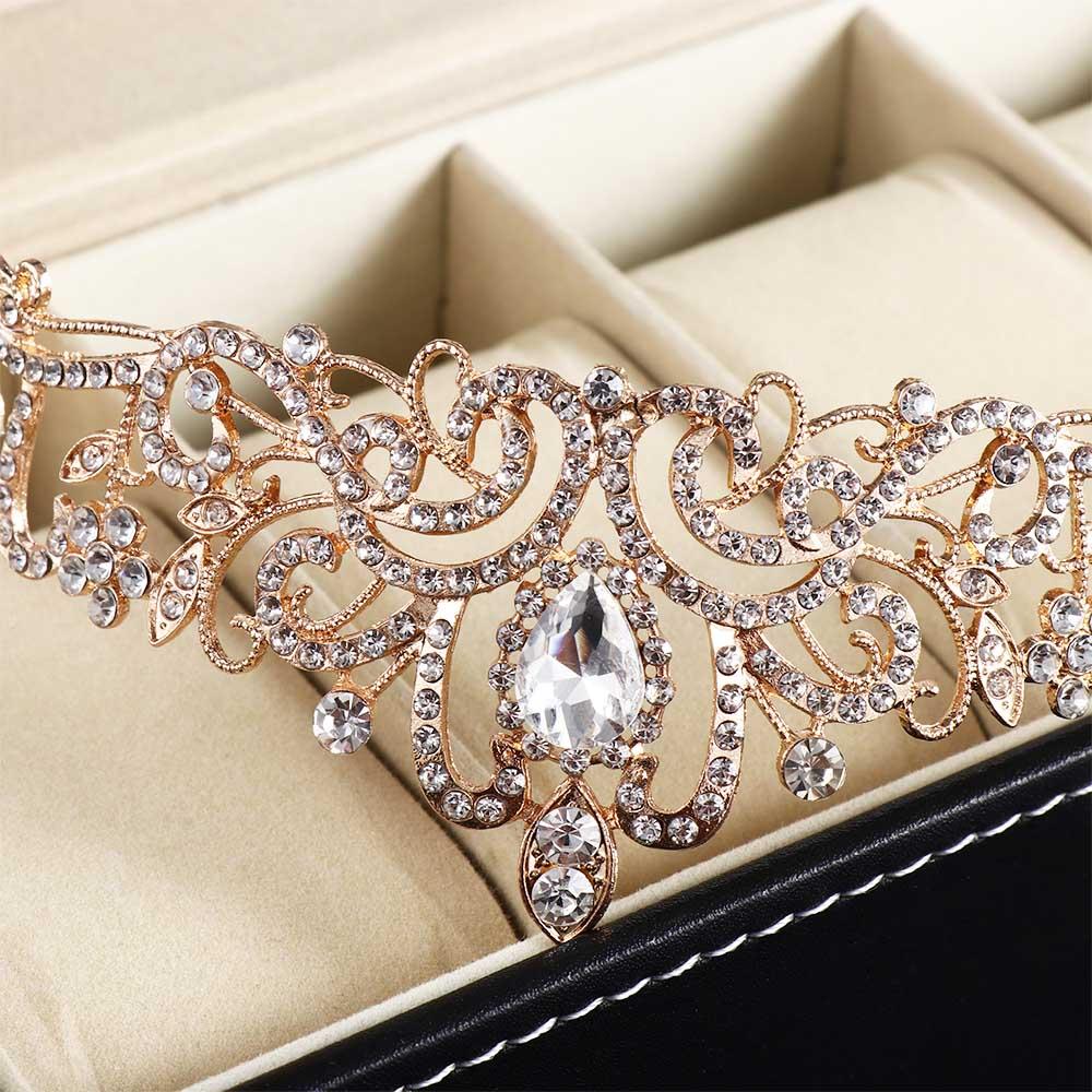 Headband Crystal Crown Zinc Zinc Alloy Korean Style Bridal Headwear Bridal Crown Women Tiara Wedding Jewelry