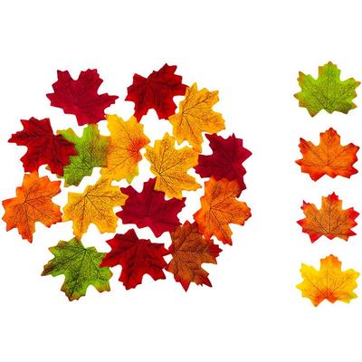 50Pcs/Pack Maple Leaves Simulated Maple Leaves Leaf Handmade Artificial Leaf Plants DIY Plants Stacked Maple Leaves Photo Props
