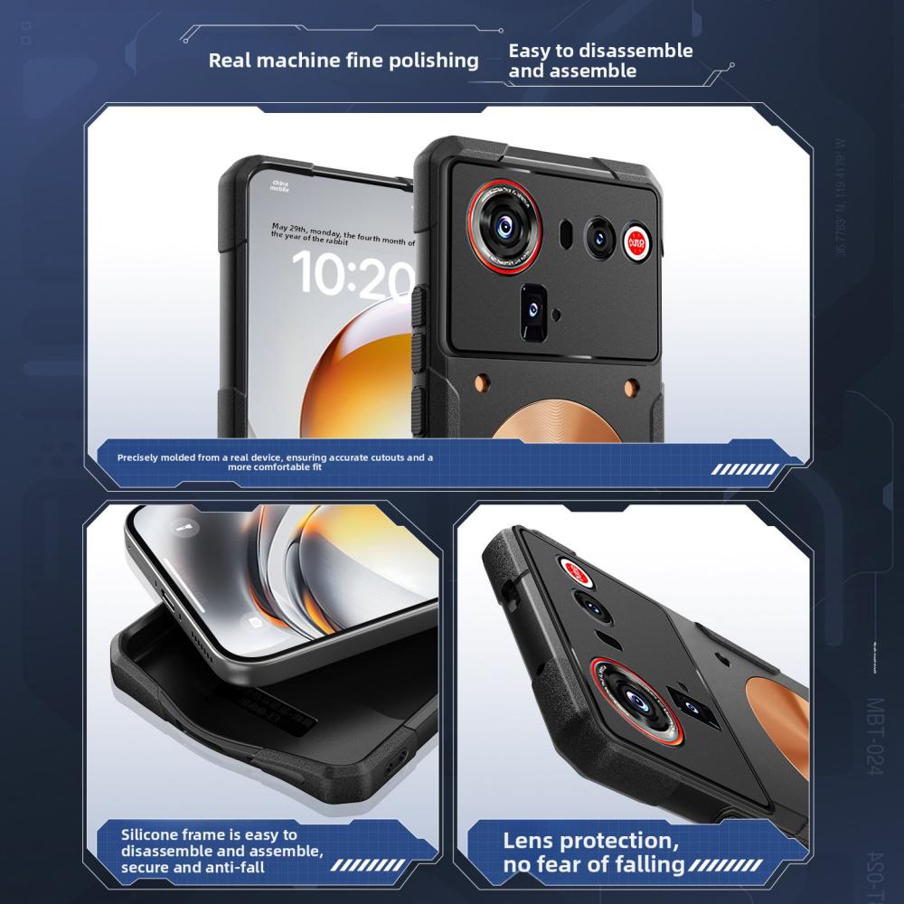 For Nubia Z80 Ultra Case Hard Silicone shockproof Heat dissipation magnetic Protective Back Cover For ZTE Nubia Z80Ultra shell