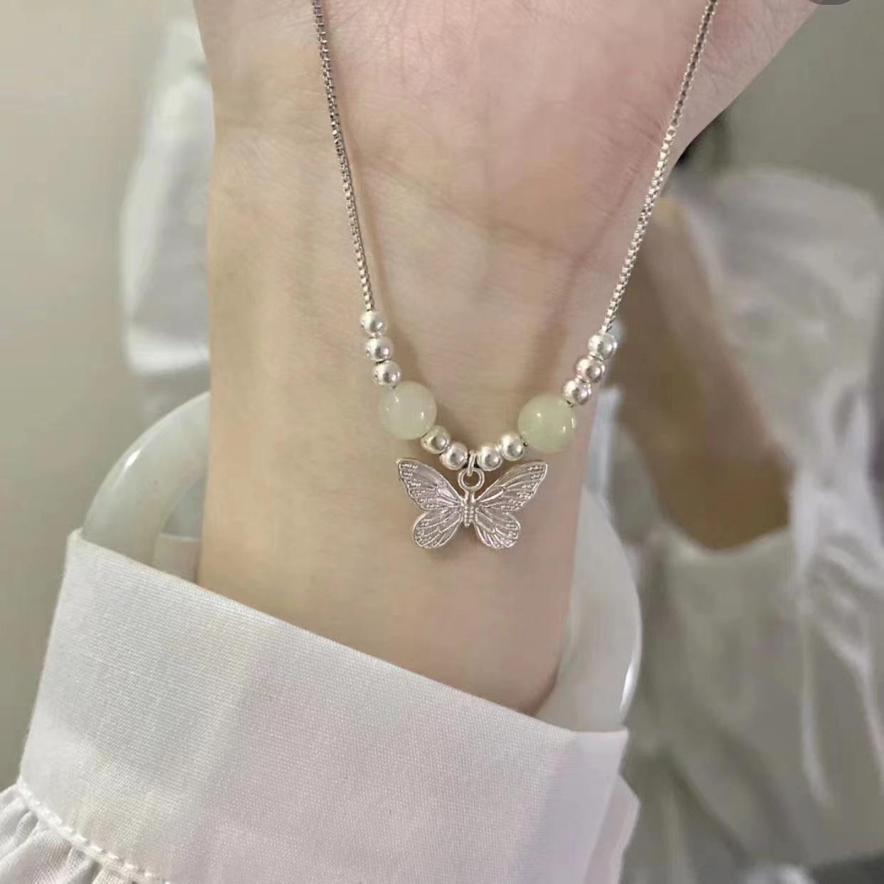 

Ожерелье в виде бабочки, женское, простое, высококачественное, универсальное, нишевое, дизайн, новая цепочка с подвеской в китайском стиле на ключицу
