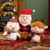 Cute Christmas Teddy Bear Plush Toy Cartoon Style Santa Claus Christmas Reindeer Snowman 25cm/38cm 0.15kg/0.37kg