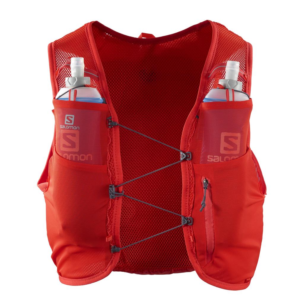 Salomon Trinkweste ADV HYDRA VEST 4 Hydra Weste Feurig Rot Größe (Fortgeschritten 4) XS~XL