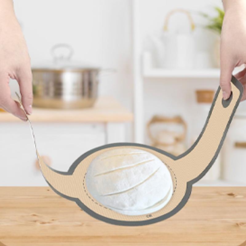2Pcs Silicone Baking Mat Dough Transfer Pad Instead Of Parchment Sling Long Handle Sling Non-Stick Extraction Pad Accessories