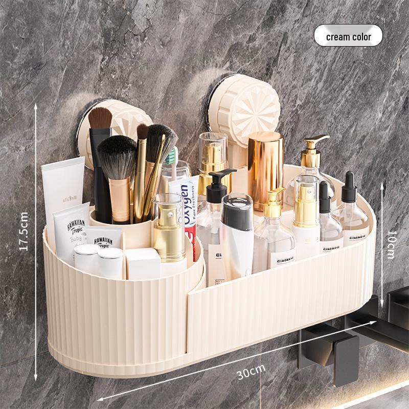 Nástěnná police na přísavky bez vrtání - Úložný box do koupelny bez poškození