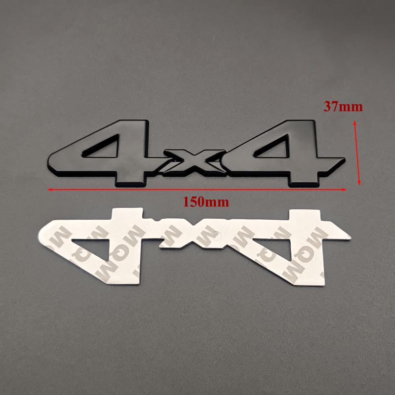 3d Metal Red Chrome Black Logo 4X4 Emblem Letters Decal Car Rear Trunk Badge for Toyota Tundra 4x4 Sticker Adhesive Accessories