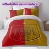 Spain Football Soccer Pattern Bedding,Quilt Set Quilt Cover Pillowcase Home Birthday Gift (1*duvet Cover+2*pillowcase,without Core)