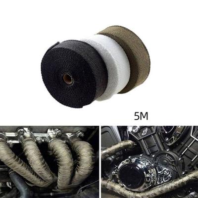 Accessoires Bande Isolante Tissu pour Tuyau d'Échappement Bouclier Thermique en Fibre de Verre Bouclier Thermique pour Moto Bande Thermique pour Moto