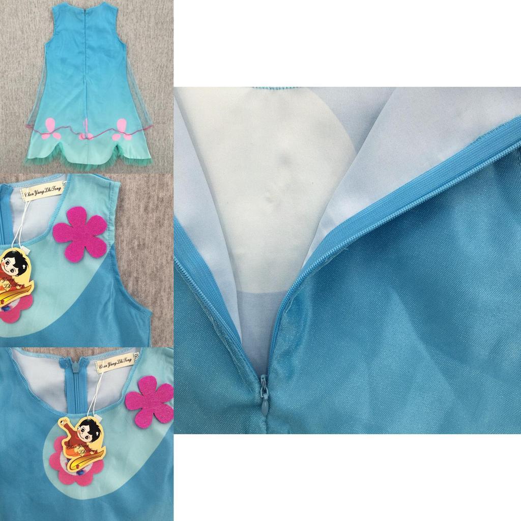 Enchanting Kids Girls Trolls Poppy Princess Dress Ideal For Cosplay And Parties