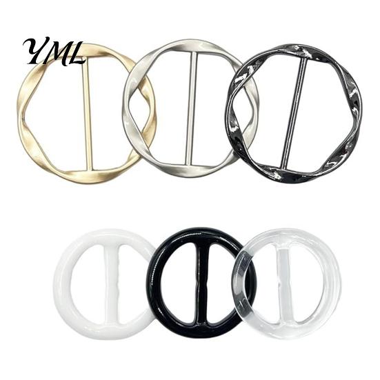 Clothing Styling Tool Shirt Ties Clips for Women, Multifunctional Scarf Ring And Slides, T-Shirt Waist Tightener Cincher Tightening Buckle Knot