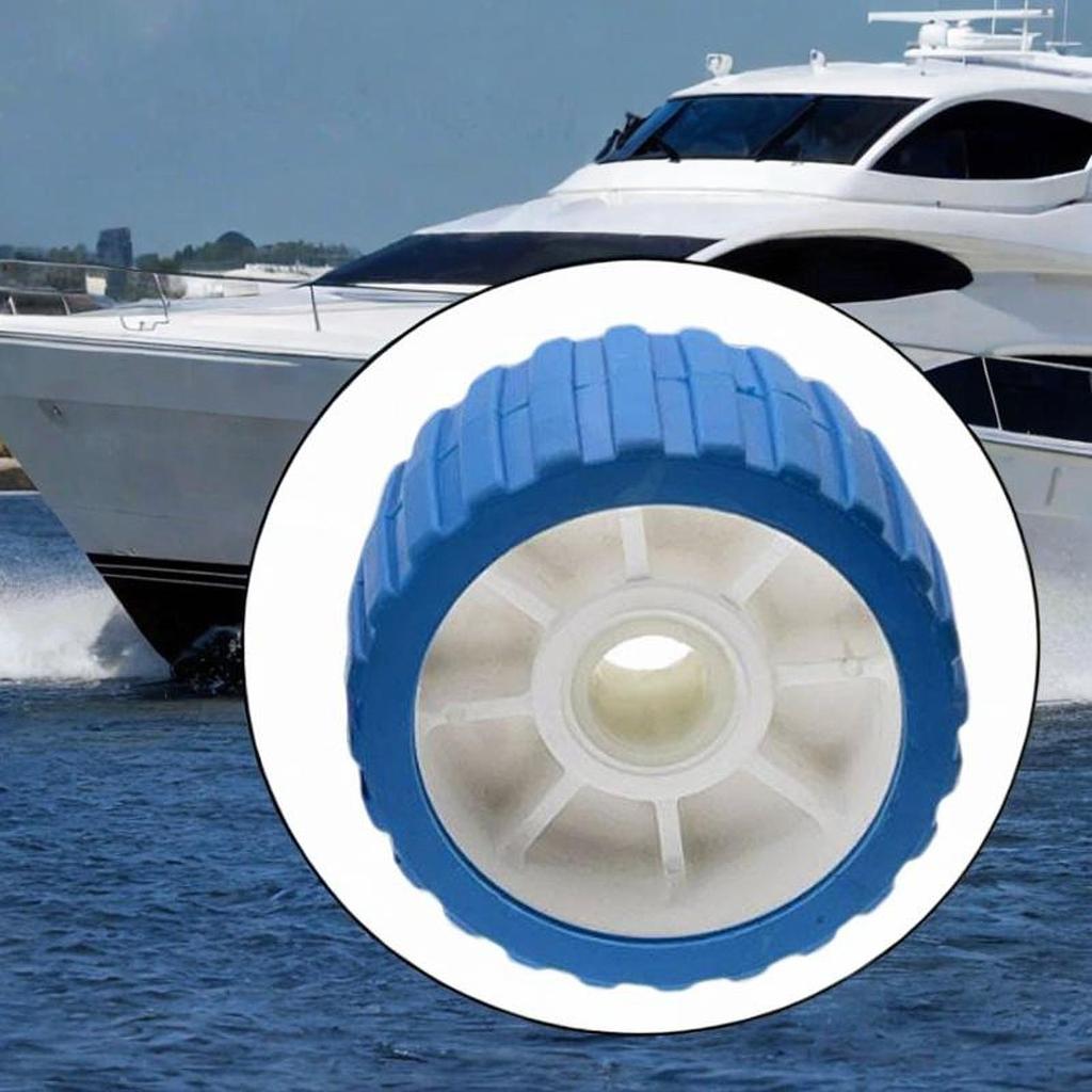 Heavy Duty Boat Trailer Roller Wheel Replacement Marine Wobble Roller for Boat Marine Motor Yacht Rubber Boat Dinghy Accessories