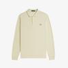 Fred Perry [M6006] Long Sleeve Plain Fred Perry Shirt - Oatmeal/Whiskey Brown Afpm2436006-W69