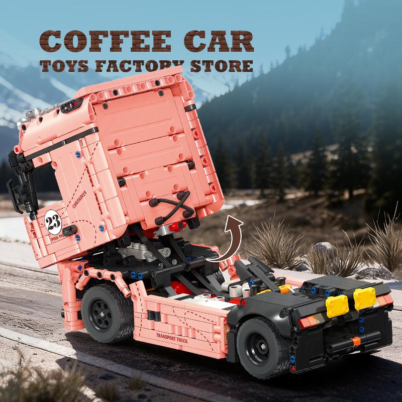 High-Tech Heavy Truck Bricks MOC Sets City Cargo Lorry Assemble STEM Toys Transporter Cars Building Blocks Model Adult Gifts DIY