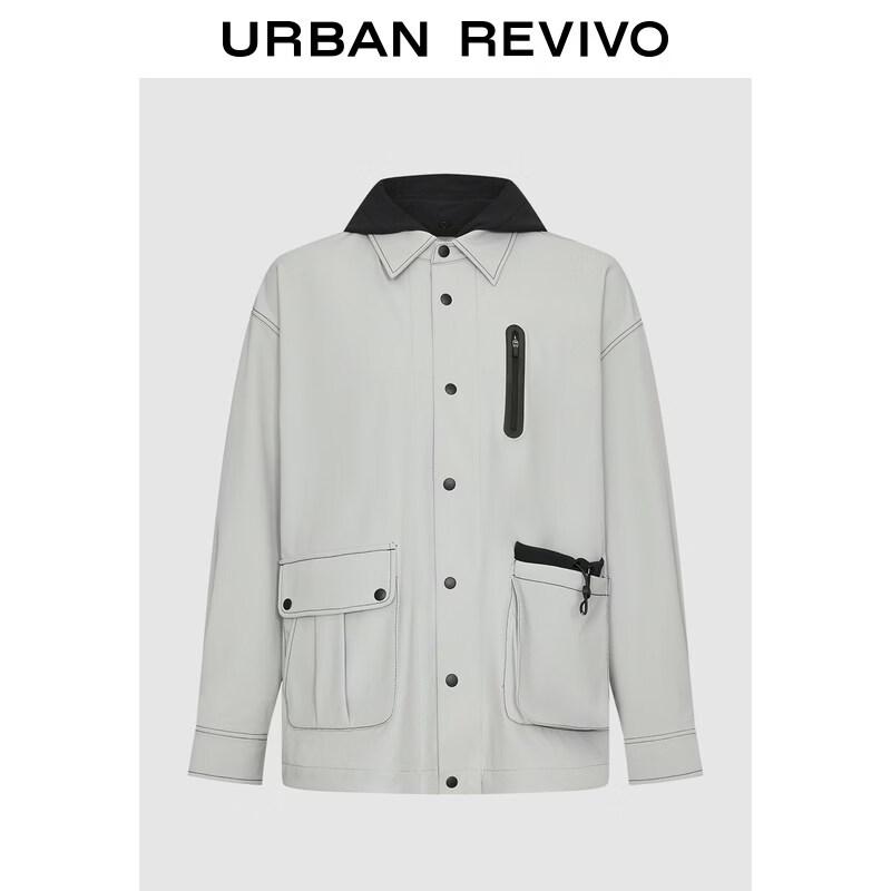 UR Men s Sporty Color-block Hooded Jacket S