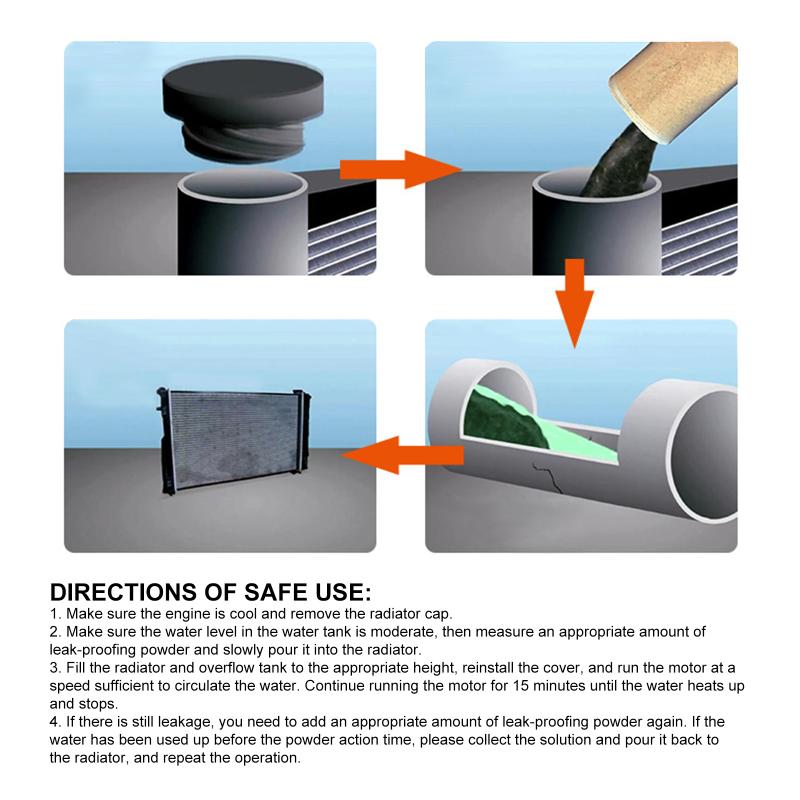 Car Cooling System Sealer Radiator Stop Leak Powder Car Car Radiator Powder Accessories Stop Leak Water