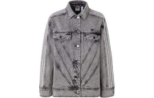 Adidas Originals Embellished Denim Jacket Denim Jacket Women s IS0382 XS серый