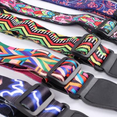 Regulowany Pasek do Gitary ze Skórzanymi Końcówkami Pasek na Ramię Pasek do Gitary Elektrycznej Podkładka na Ramię Wygodny w Noszeniu