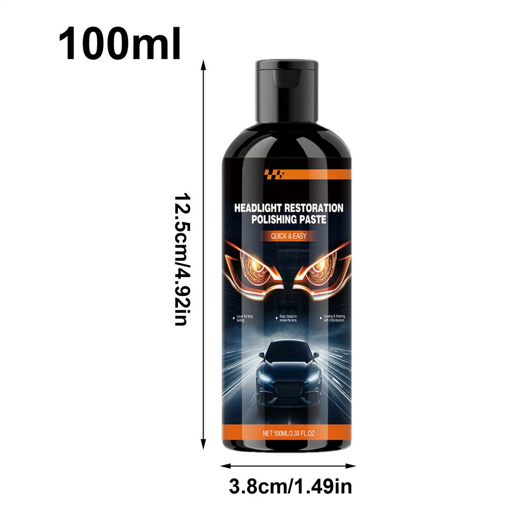 

Headlight Scratch Restoring Paste Powerful Headlight Scratch Restoring Compound 100ml Car Headlight Yellowing Remover For