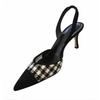 Korean Version Bag Head Rear Empty Square High-heeled Sandals Women's Summer 2025 New Temperament Women's Single Shoes