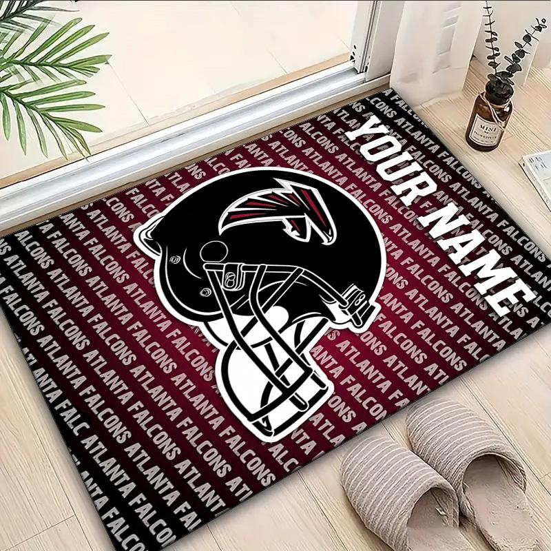 Custom Name Rug Atlanta-Falcons Rise Up Area Rug Suitable for Indoor And Outdoor,Carpets for Homes, Offices,Living Rooms,Home Decor,Christmas Gift