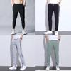 Summer Ice Silk Mens Casual Pants With Spliced Design For Youth And Teenagers