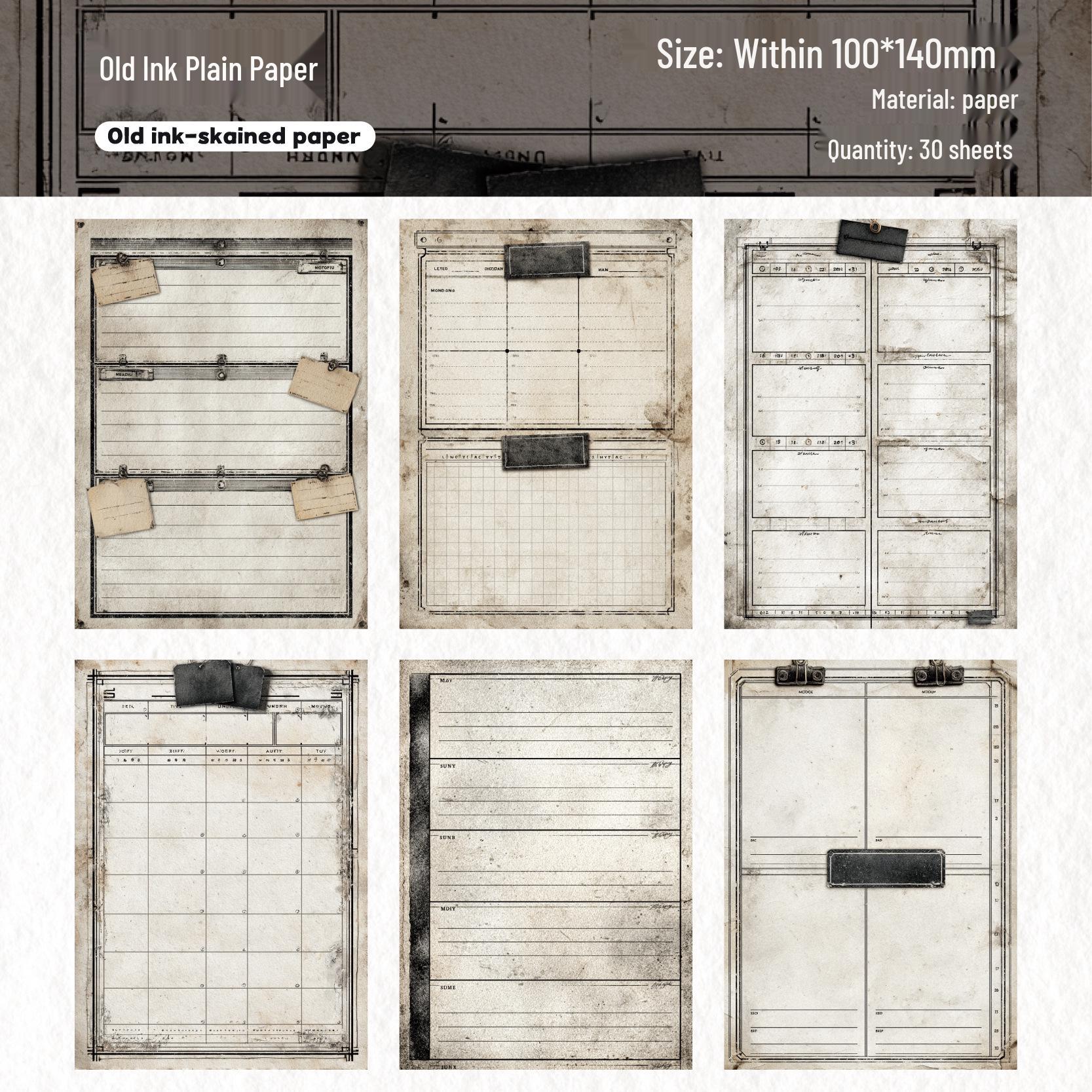 Ретро История: Серия бумаги «Планировщик» для ведения дневника и DIY-коллажа - 6 видов