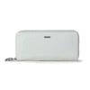 Barcos Shining Leather Long Wallet for Women, Crocodile Embossed, with Card Case, 12 Card Pockets, Bill Compartment, Coin Purse, Wide Round Zipper,