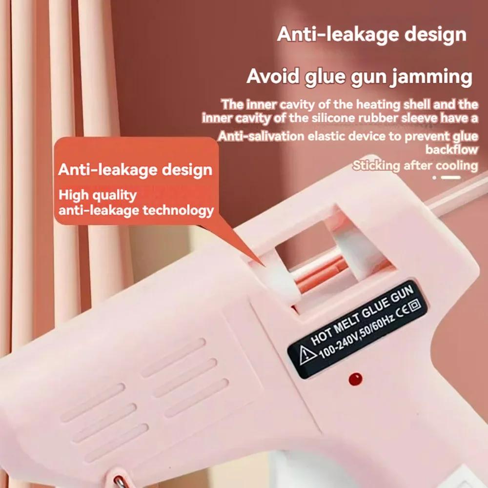 2024 New 20W Hot Melt Glue Gun Plug-In Anti-Scalding Children's Hot Silicone Gun 7Mm Glue Stick Adhesive Gluegun Small Glue Gun
