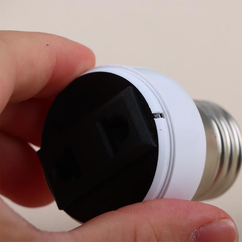 1Pc Universal E27 Abs Us/Eu/Au Plug Conector Suporte de Lâmpada Luminária Base de Lâmpada Adaptador de Parafuso Soquete de Lâmpada Portátil Branco