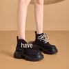 2025 Women's Retro British Style Hidden Heel Ankle Boots - Thick-Soled, Versatile Autumn Martin Boots In Classic Big Yellow.