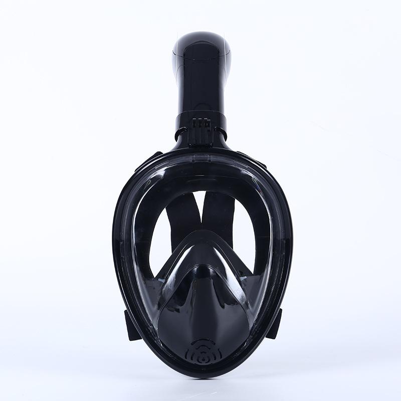 Adult snorkeling silicone diving mask with integrated nose guard, fully dry, waterproof and anti-fog adult diving mask S чёрный