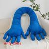 Cuscino Peluche Forma Mano Blu Creativo Divertente Nordico Regalo Per Ragazze e Ragazzi