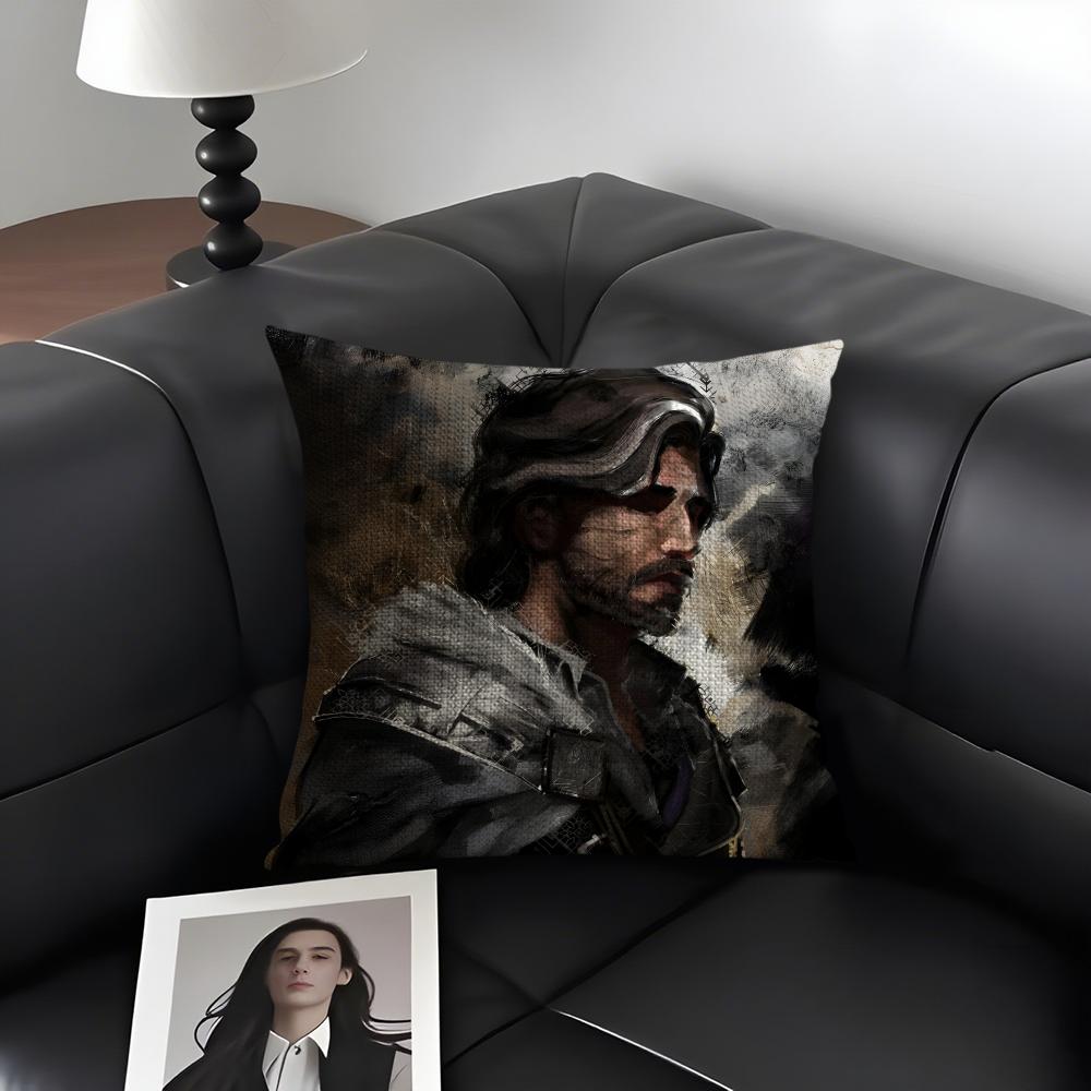 C-Clair Obscurr Expedition 33 Cushion Cover Natural Linen Organic Fabric Double-Sided Printing Sofa Home Decor Gift Pillow Case