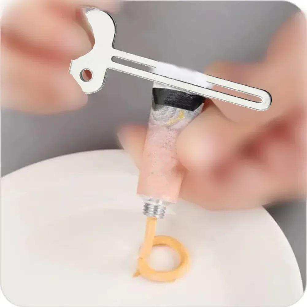 1/3/5Pcs Stainless Steel Toothpaste Tube Squeezers Metal Key Toothpaste Squeezers for Bathroom Hair Dye Cosmetic Tubes Squeezer