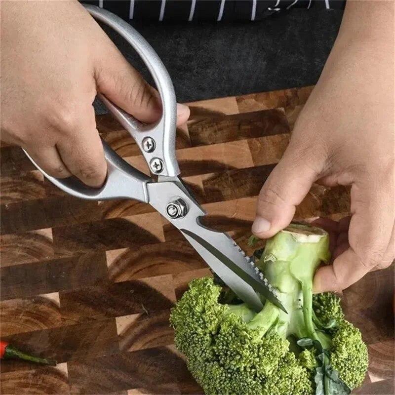 Upgrade Multi-purpose Kitchen Scissors Powerful Chicken Bone Scissors Large Household Food Scissors Stainless Kitchen Knife