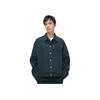 Levis Loose Casual Comfortable Solid Color Polo Collar Long Sleeve Denim Jacket Men Jackets Dark-Blue 003L3-0003