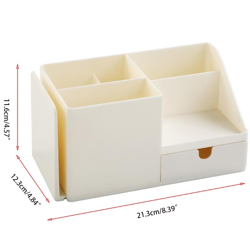 Practical Desk Organizer Holder Stationery Holder Book Holder with Expandable Bookend Multiple Compartments for Home