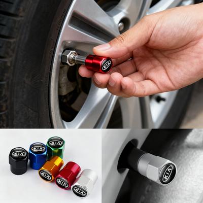 4Pcs Car Tire Valve Cap Auto Accessories For KN Sportage RIO Ceed Picanto Pegas Sorento Niro Soul Cerato Borrego K5 KX3 EV5