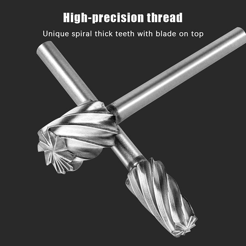6Pc High-Speed Steel Woodworking Small Rotary File Grinding Head Diy Carpenter Polishing And Trimming Electric Tool Set